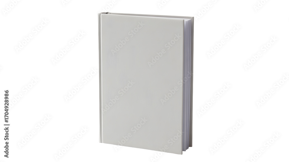 Fototapeta premium Blank book with white cover ready for design, perfect for presentations, mockups and concepts