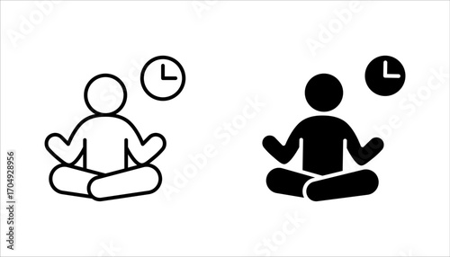 free time icon set, relaxation after work, vector illustration on white background