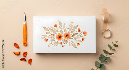 Wallpaper Mural Elegant Floral Box Packaging Design for Gifts and Crafts Torontodigital.ca