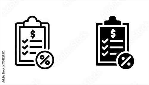 tax icons set. for website marketing design, logo, app, template, vector illustration on white background