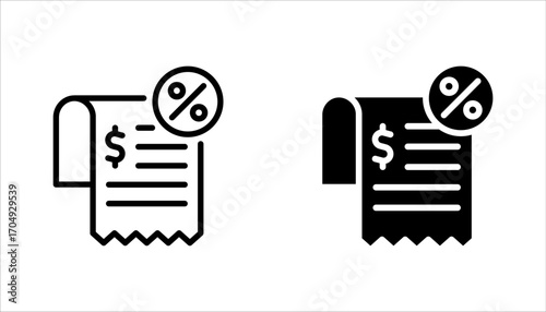 tax icons set. for website marketing design, logo, app, template, vector illustration on white background