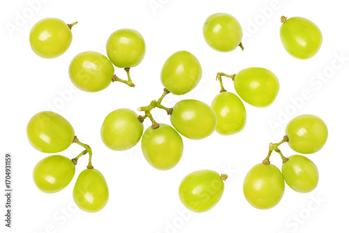 green grapes isolated on white background