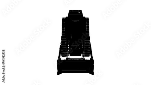 Compact track loader with transparent background