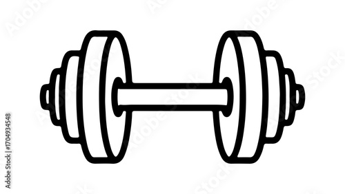 Dumbbell icon with transparent background