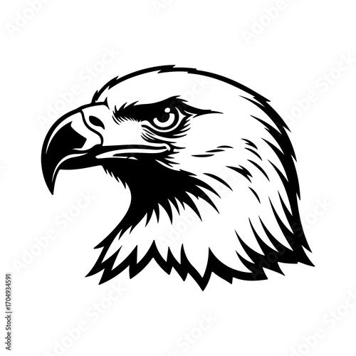 Eagle head with transparent background