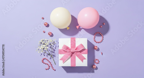 Wallpaper Mural Celebrate special moments with this beautiful gift box balloons and decorations perfect for birthdays anniversaries or any special occasion Torontodigital.ca