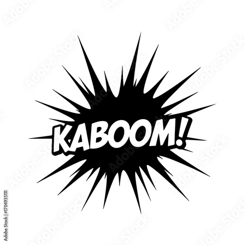 Explosion comic effect with transparent background