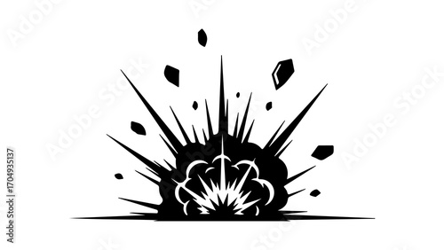 Explosion effect with transparent background