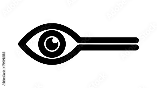 Eye icon with lines with transparent background