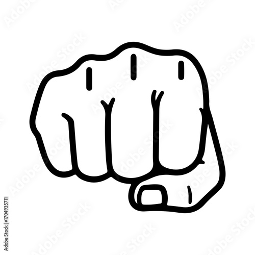 Fist icon with transparent background
