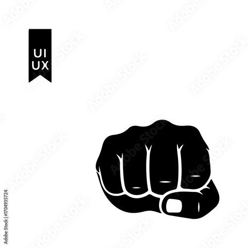 Fist icon with transparent background