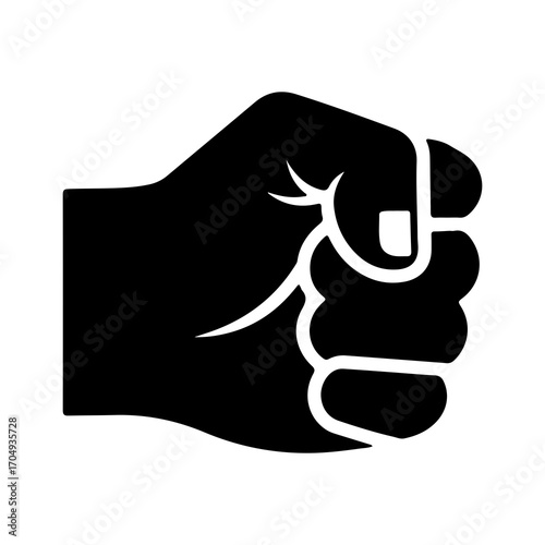 Fist icon with transparent background