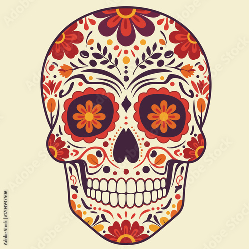 Day of the Dead Sugar Skull Vector