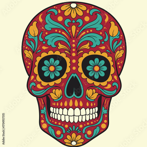 Day of the Dead Sugar Skull Vector