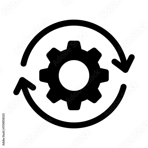 automation process icon representing cycle and workflow transformation