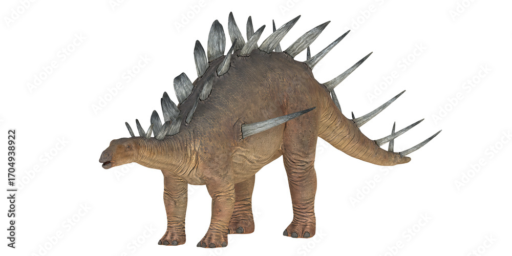 Fototapeta premium Realistic dinosaur model with spiked armor