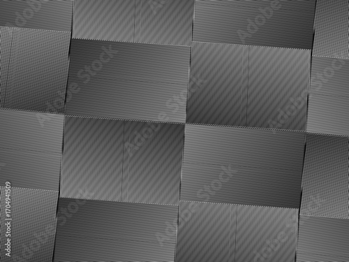 Black background with white abstract lines forming a square.