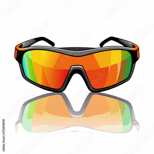 sunglasses on white background