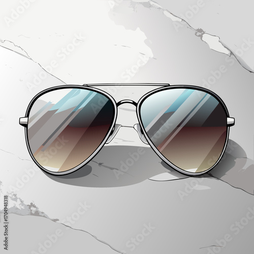 sunglasses on a white