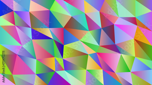 Abstract geometric background with colorful gradient triangles and polygons