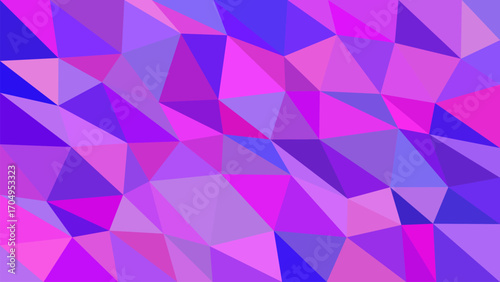 Abstract geometric pattern of pink and purple polygons with sharp edges