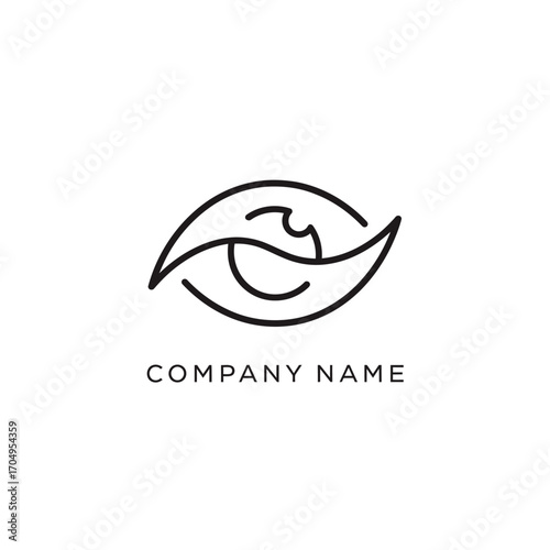 Elegant eye logo design representing vision and perception for brand identity.