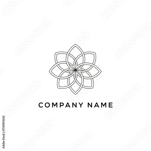 Elegant floral design logo for a company with a modern and minimalist aesthetic.