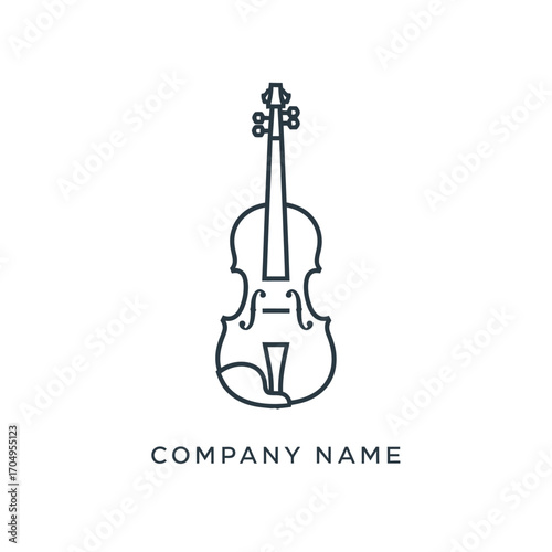 Elegant Violin Outline - A Symbol of Music and Artistry.
