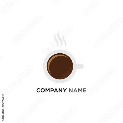 hot coffee cup logo design.