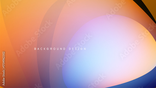 Abstract gradients blend, creating flowing shapes. Orange, purple, blue hues dominate dark background. Minimalist design evokes modern aesthetic.
