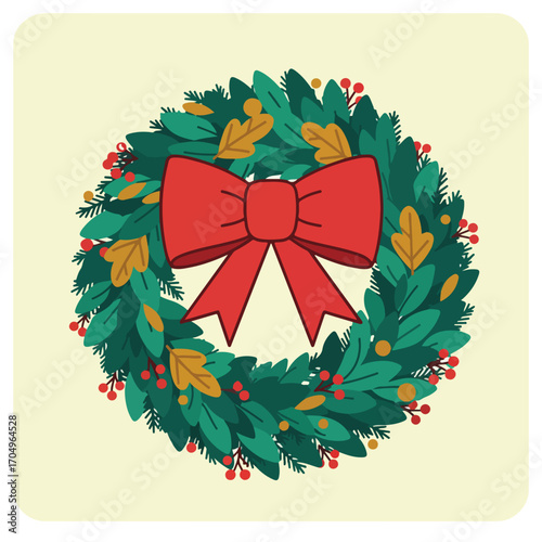 Green christmas tree decorated with ornaments and a star, suitable for holiday greeting cards, festive social media posts, and seasonal websites.