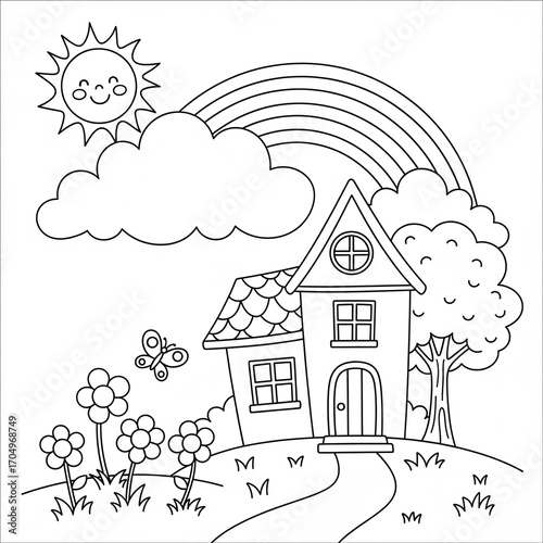 simple children's coloring book