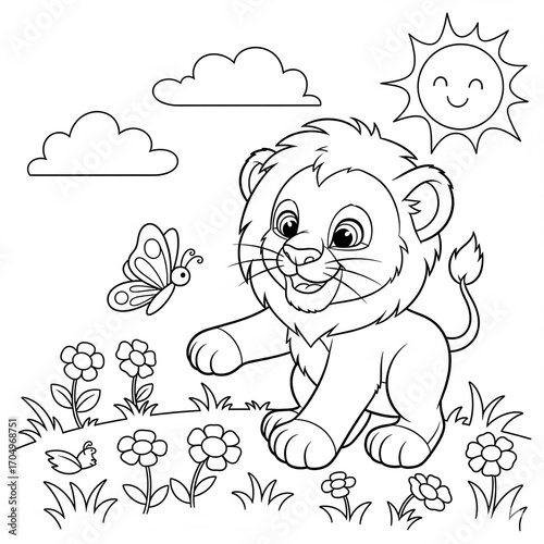 simple coloring page for kids