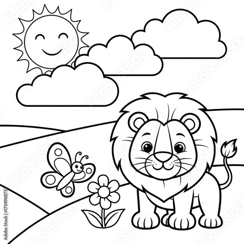 simple children's coloring book