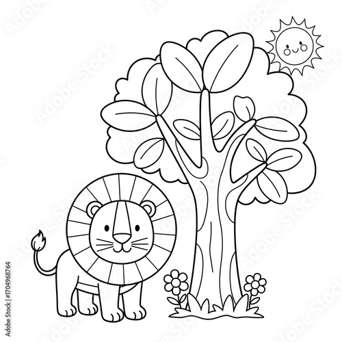 simple coloring page for kids