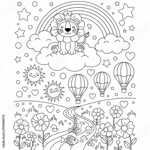 simple coloring page for kids
