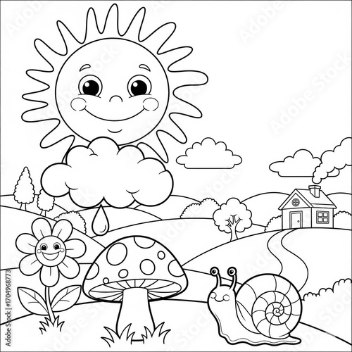 simple children's coloring book