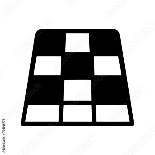 A black and white checkered pattern creating a three dimensional effect