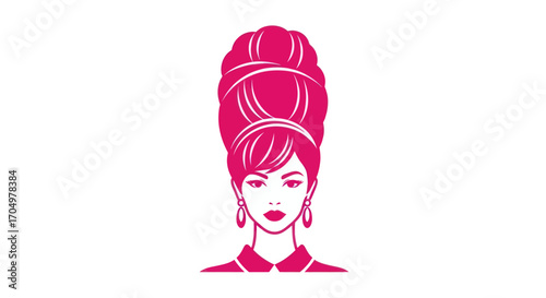 Woman with a Large Bouffant Hairstyle.