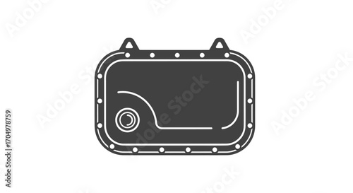 Rectangular Manhole Cover with Swirl Design.