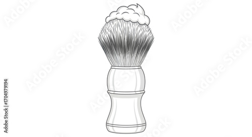 Shaving Brush with Lather.