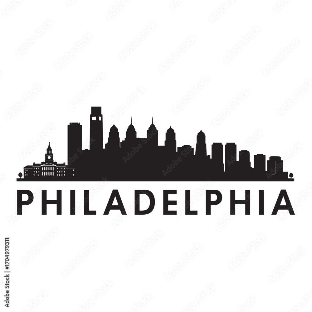 Naklejka premium philadelphia skyline