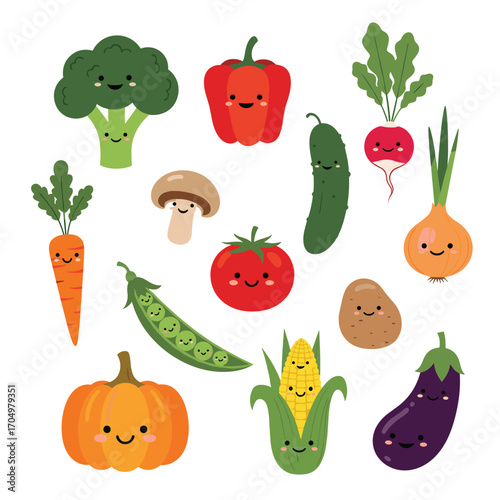 A cheerful collection of colorful vegetables and their delicious wholesome goodness.