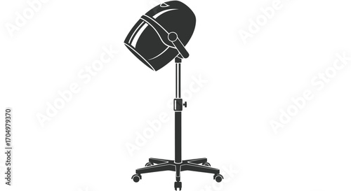 Salon Hair Dryer Illustration on Stand for Hairdressing and Styling.