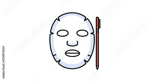 Facial Sheet Mask and Pen for Skincare Routine.