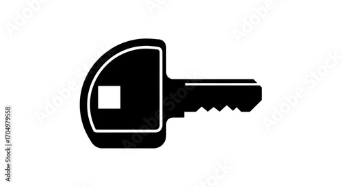 Black and White Key Illustration for Security and Access.