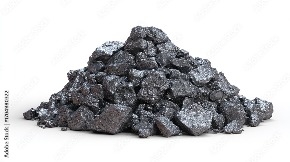 Fototapeta premium coal isolated on white background