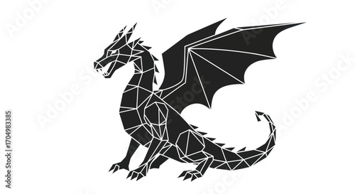 Polygonal Dragon: A Geometric Rendition of a Mythical Beast.