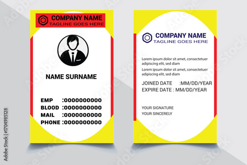ID card design bundle, Simple business Id card design template, school and Employee ID Card Design Template, Unique, corporate, Abstract professional id card design templates for Employee and others