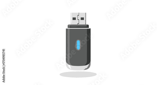 USB Flash Drive with Blue Light Indicator.